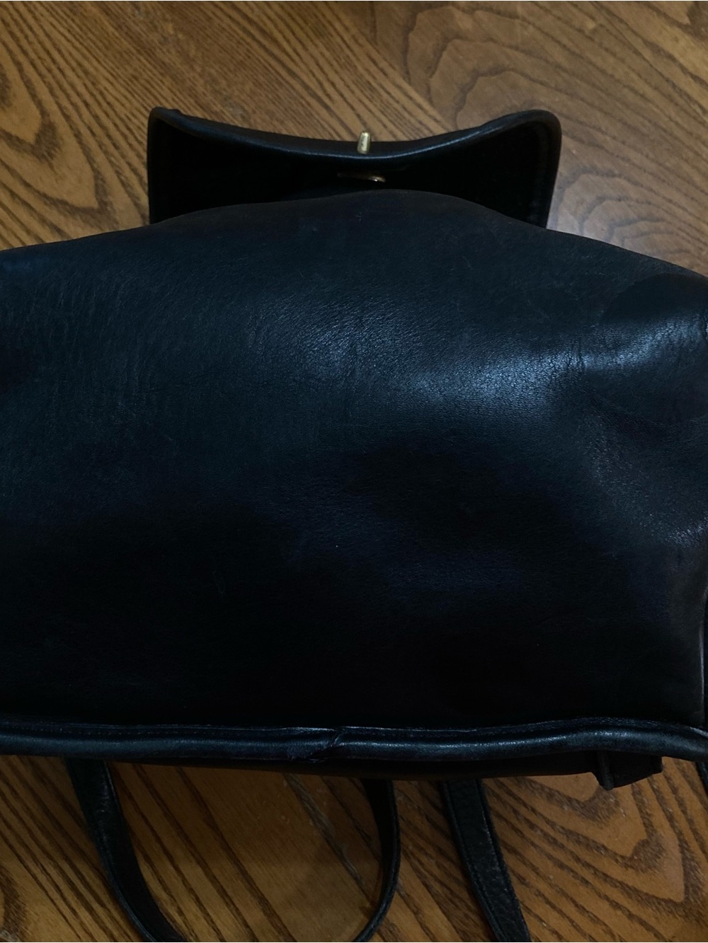 Coach Black Leather Backpack with Gold Hardware - Picture 15 of 15